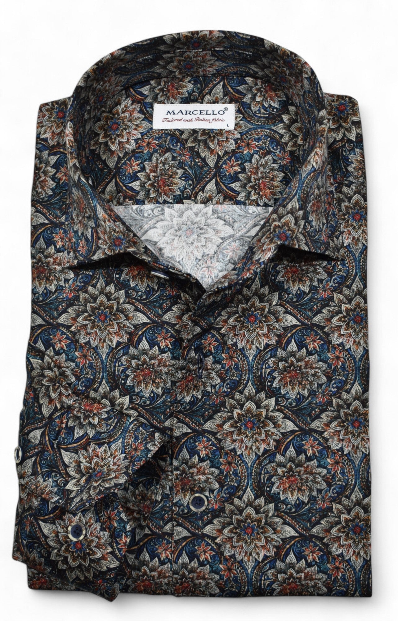Experience luxurious comfort and beauty with the Marcello FloraBurst Roll Collar.