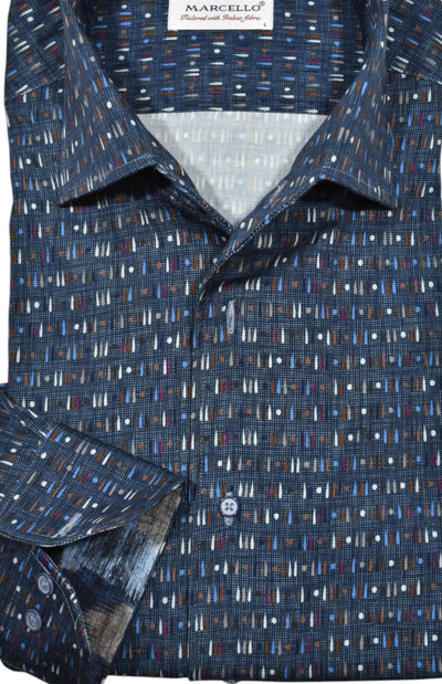 Elevate your wardrobe with our Marcello Teardrop Hopsack Roll Collar.
