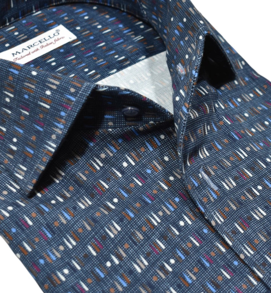 Elevate your wardrobe with our Marcello Teardrop Hopsack Roll Collar.