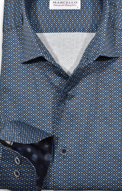 The Marcello Ringley Indigo Roll Collar is a versatile and stylish shirt that elevates any outfit