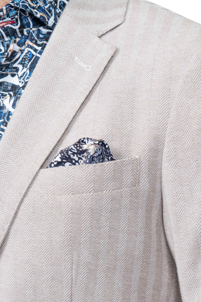 Westmount Taupe Herringbone Cotton Stretch Blazer - 7 Downie St.®