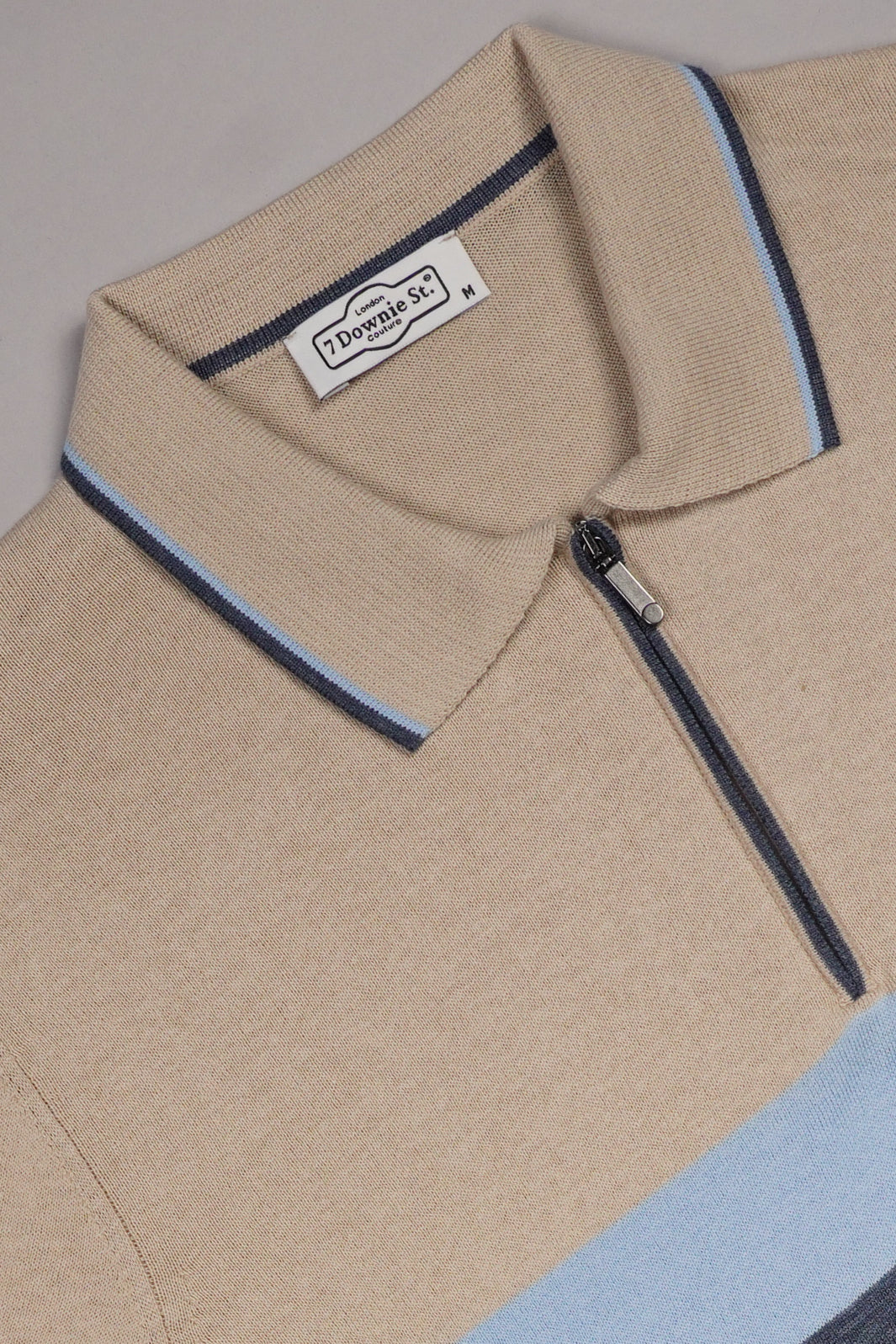 1/4 Zip Polo in Blue