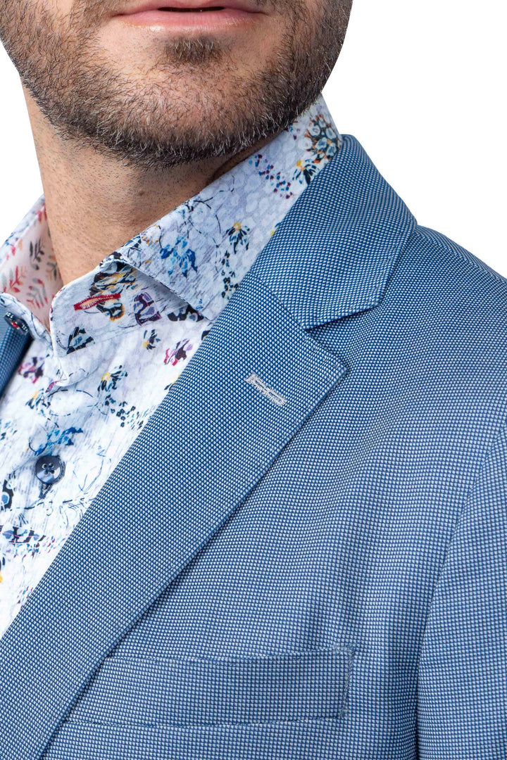 Yale Blue Houndstooth Stretch Blazer - 7 Downie St.®