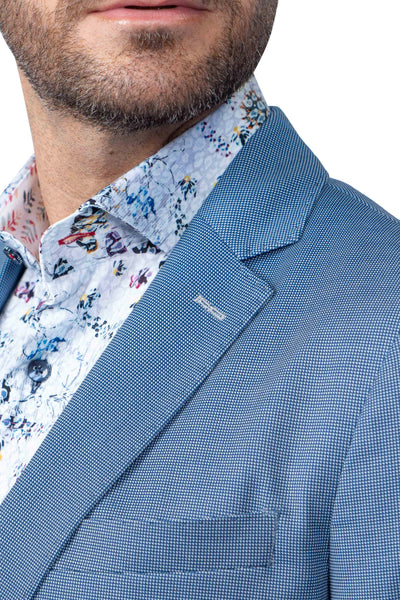 Yale Blue Houndstooth Stretch Blazer - 7 Downie St.®
