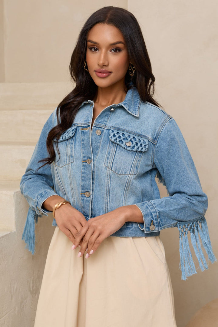 Woven Pocket Denim Jacket