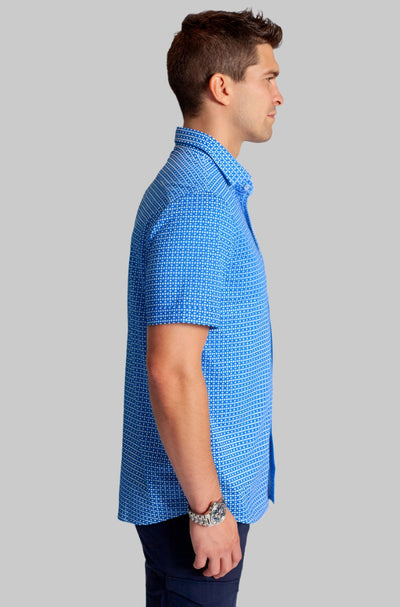 Buki's Castille short sleeve tech shirt, blue-side