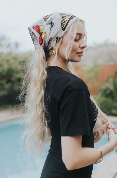 Papillon Script Bandana