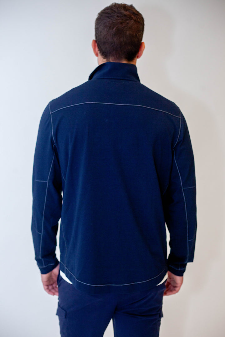 Cinqo Travel Half Zip - Navy-ZIP SWEATSHIRTS-BUKI-M-Navy-Buki