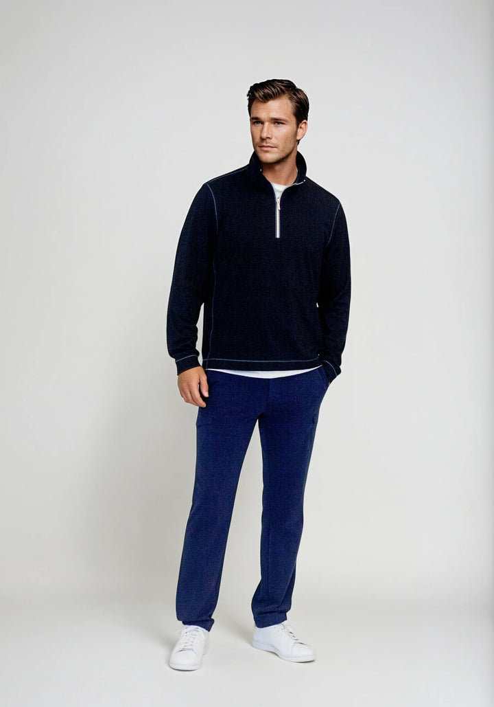 Cinqo Travel Half Zip - Black-ZIP SWEATSHIRTS-BUKI-M-Black-Buki