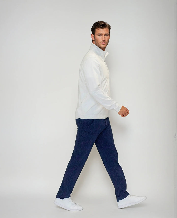 Cinqo Travel Half Zip - White-ZIP SWEATSHIRTS-BUKI-M-White-Buki