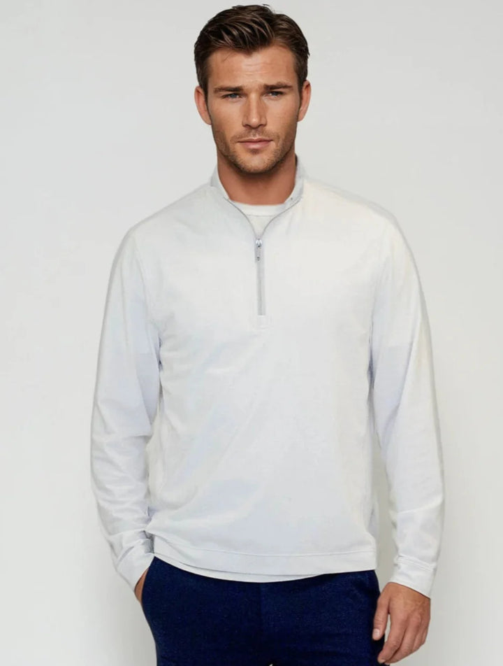 Cinqo Travel Half Zip - White-ZIP SWEATSHIRTS-BUKI-M-White-Buki