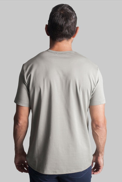 Buki + CINQO Tee Shirt, in Vetiver, back -Tees-Buki