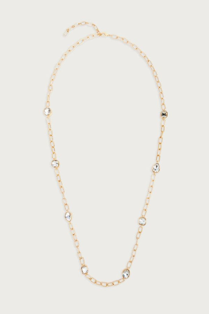 Crystal Cascade Long Necklace