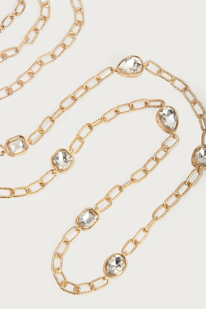 Crystal Cascade Long Necklace