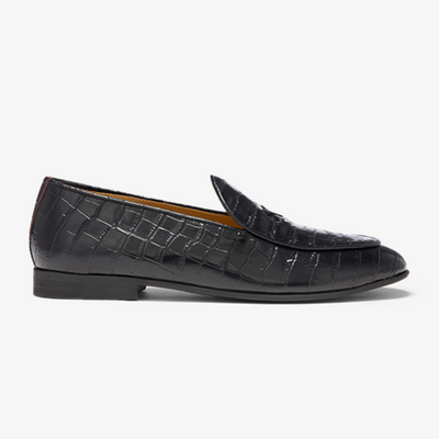 Men's Black Full Croc Milano Loafer