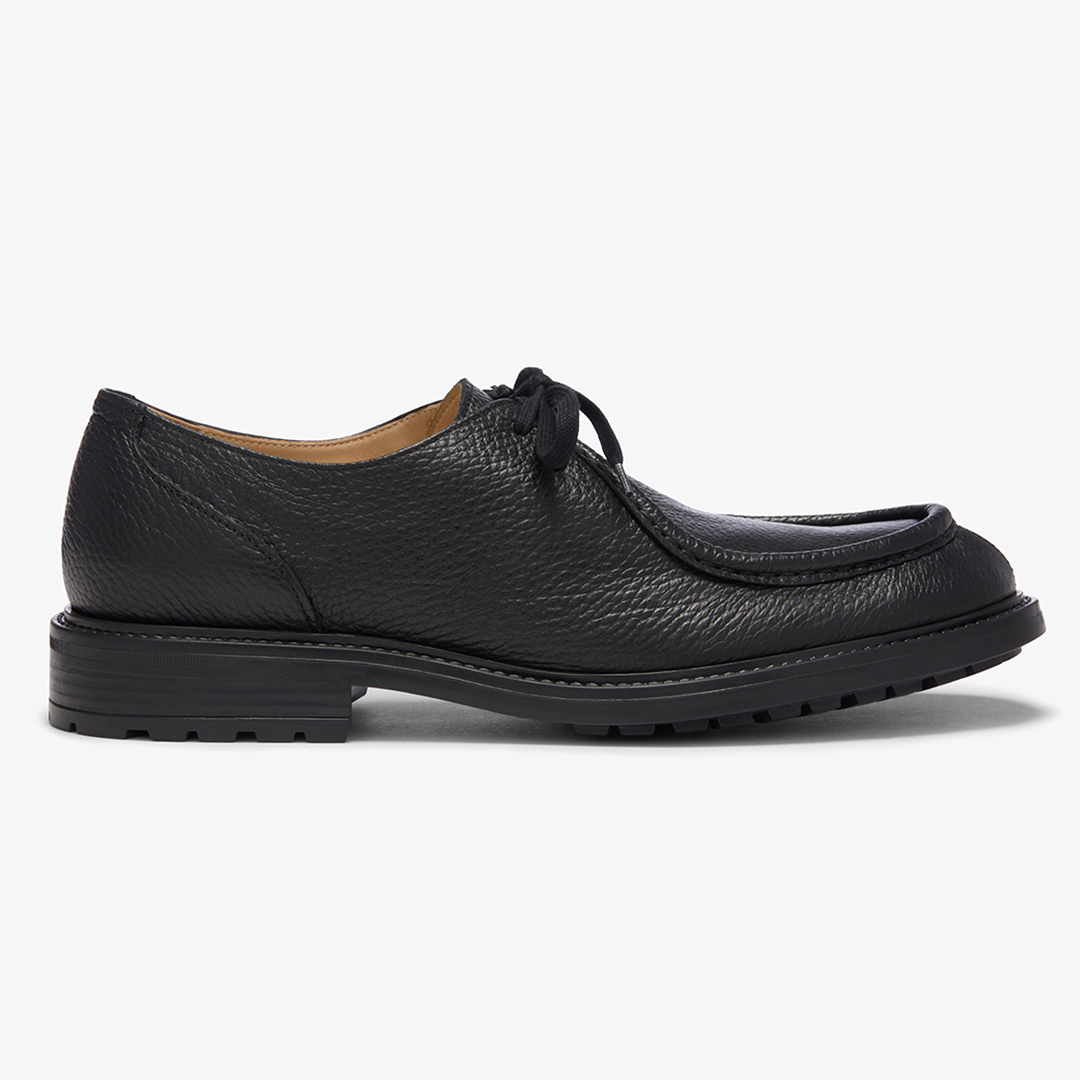 Men's Black Pebbled Leather Tuscan Moc Boot