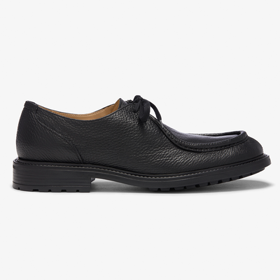 Men's Black Pebbled Leather Tuscan Moc Boot