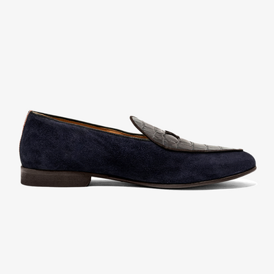 Men's Navy Croc Milano Loafer