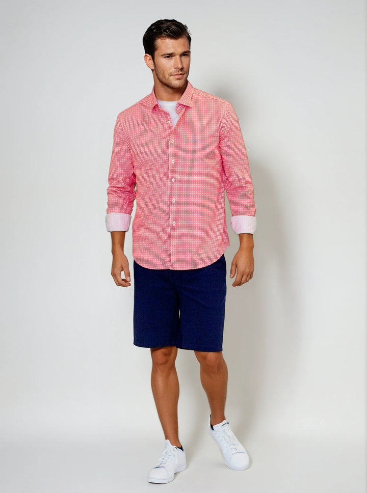 Red, White, &amp; Blue Sport Shirt and Short Matching Set-MATCHING SET-BUKI-M-Red-Buki