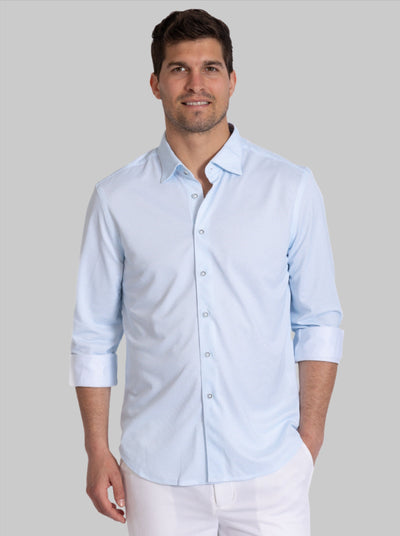 Men's Clothing: Long Sleeve Casual Dress Shirt | Buki Ride The Wave Tech Shirt