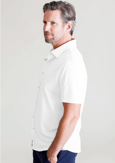 Single Shot SS Shirt, white side -Short Sleeve Shirts-Buki