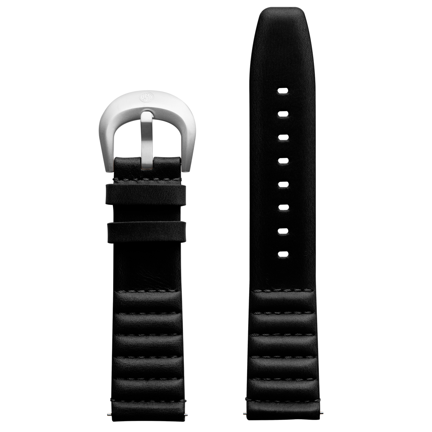 Szanto ICON 22mm Genuine Horween Leather Black Strap/Steel Buckle - Roland Sands Series