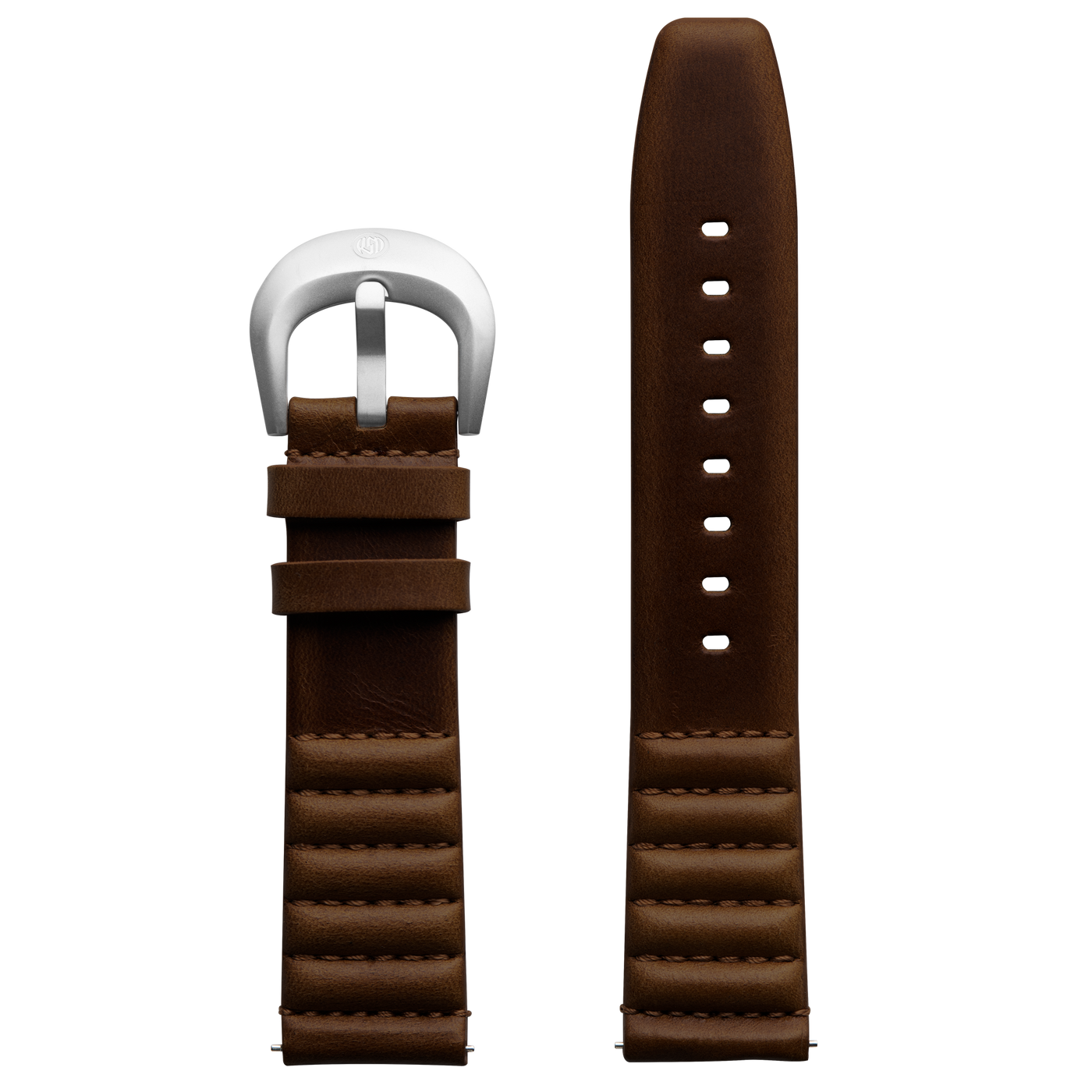 Szanto ICON 22mm Genuine Horween Leather Dark Brown Strap/Stainless Steel Buckle - Roland Sands Series