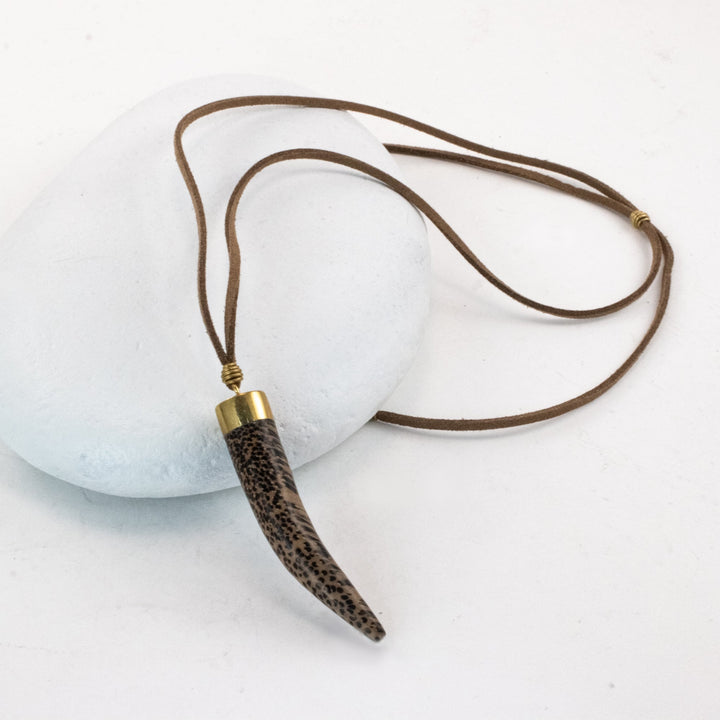 Talisman Horn Necklace - Palm