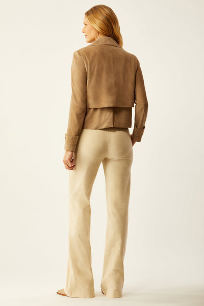 Suede Short Trench - Camel