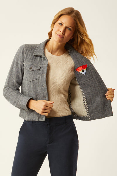 Terry Jean Jacket - Heather Indigo