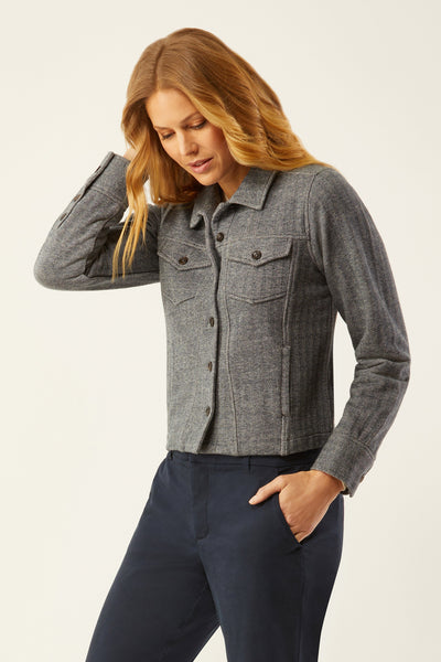 Terry Jean Jacket - Heather Indigo