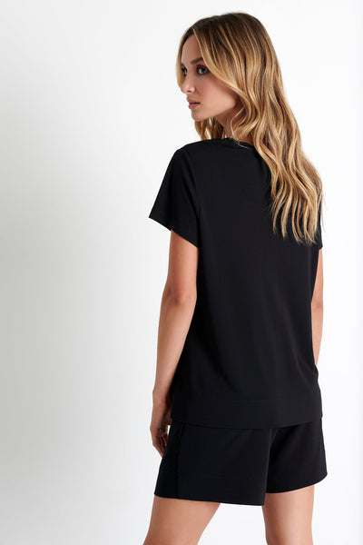 Basic And Essential T-shirt 2 / 800 Caviar / 77% VISCOSE 23% POLYESTER