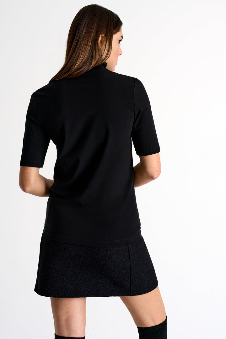 Short Sleeve Mock Neck Top - 52484-61-800