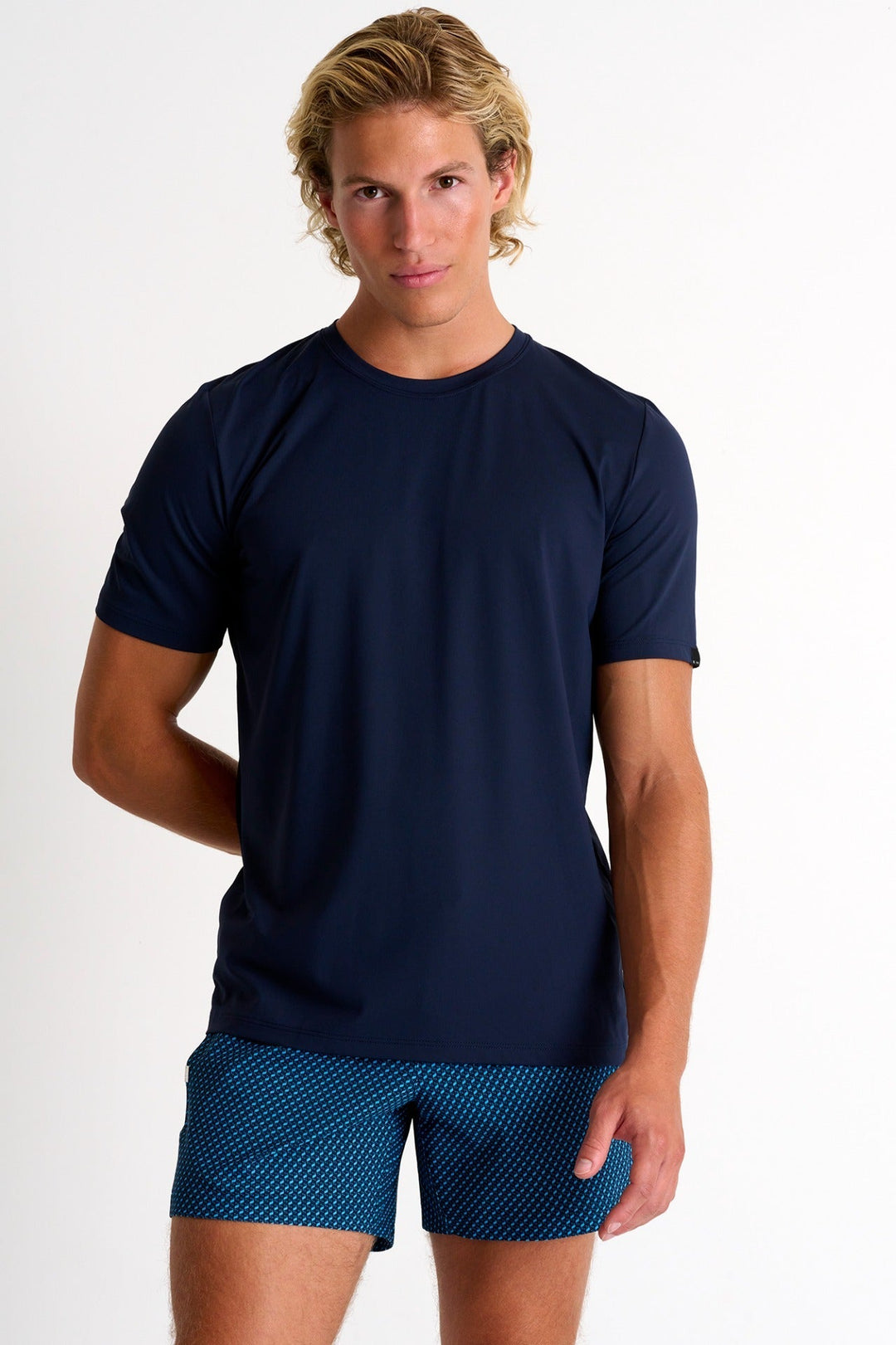 62220-81-590 - Microfiber Crew Neck T-Shirt S / 590 Navy