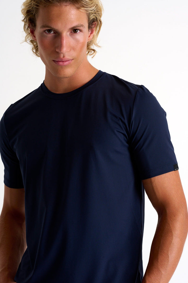 62220-81-590 - Microfiber Crew Neck T-Shirt S / 590 Navy