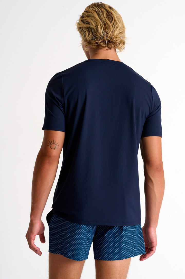 62220-81-590 - Microfiber Crew Neck T-Shirt S / 590 Navy