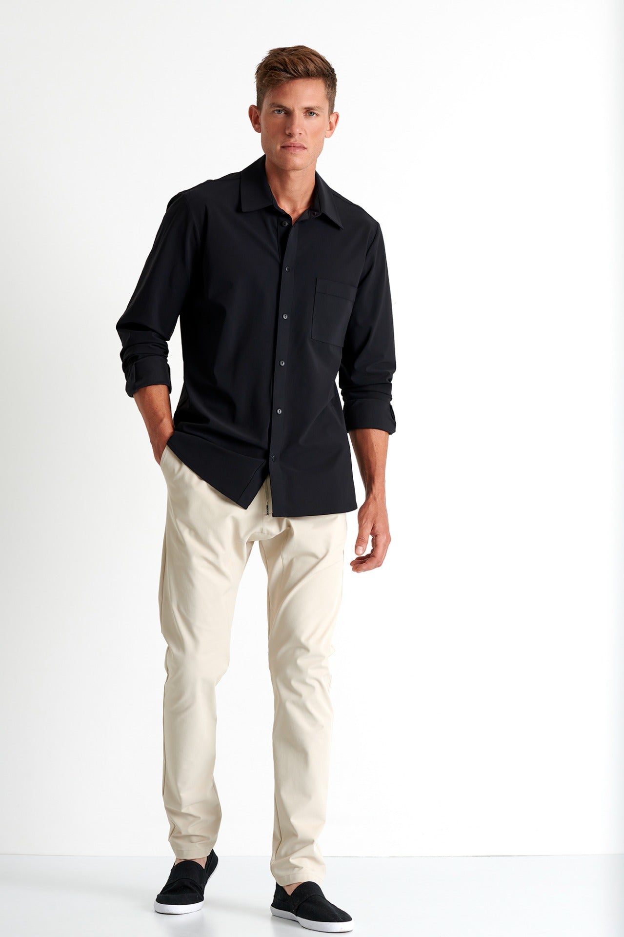 62265-50-800 - Extensible Lycra Jersey Shirt S / 800 Black