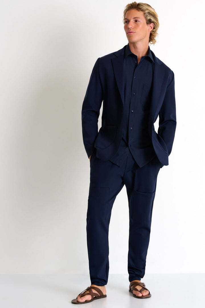 62267-43-590 - Modern 3D Jersey Cargo Pants S / 590 Navy