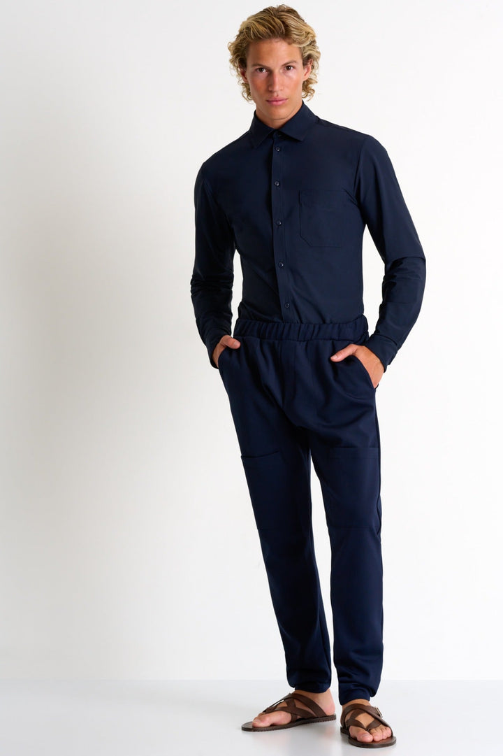 62267-43-590 - Modern 3D Jersey Cargo Pants S / 590 Navy