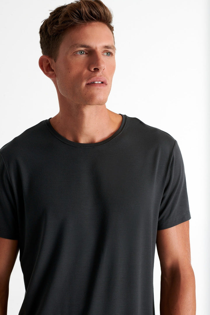 62294-81-170 - Soft Round Neck T-Shirt S / 170 Titanium