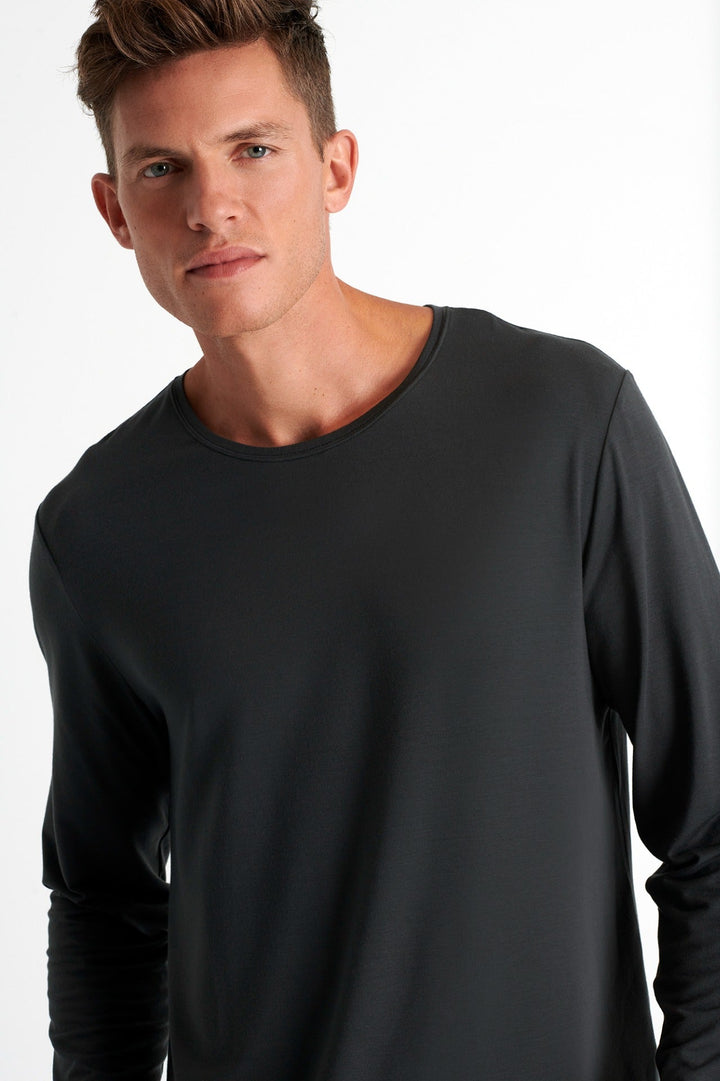 62294-82-170 - Soft Round Neck Long Sleeve Shirt S / 170 Titanium