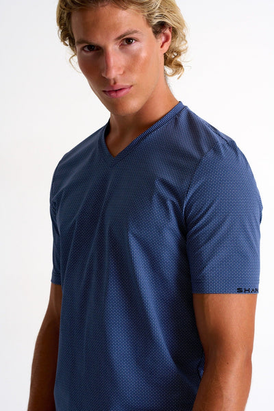 62314-91-951 - High Performance V-Neck T-Shirt S / 951 Navy Print