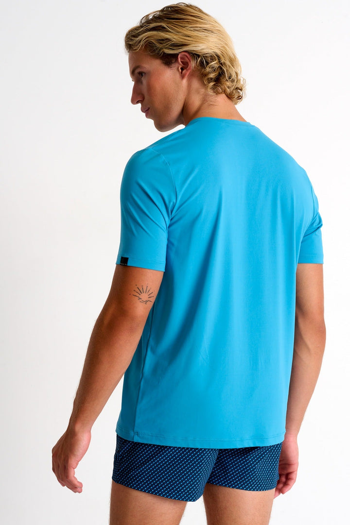 62320-91-510 - Microfiber V-Neck T-Shirt S / 510 Turquoise