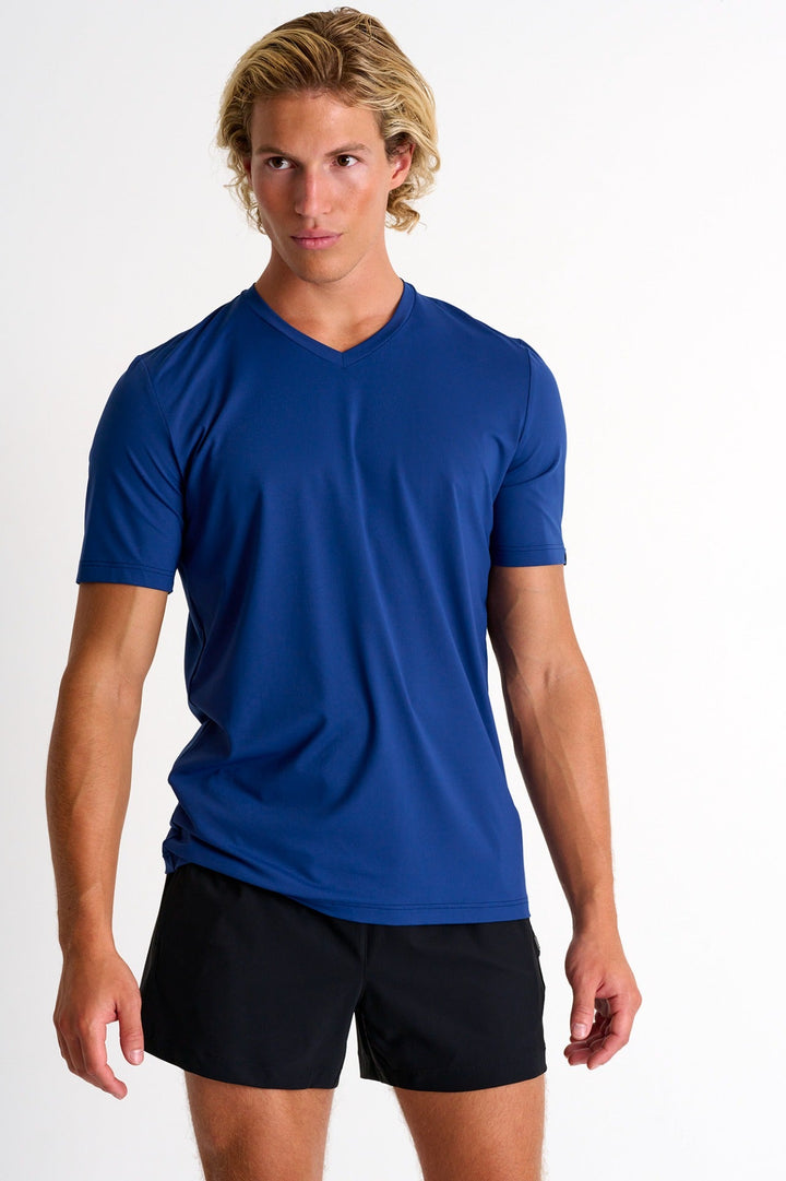 62320-91-530 - Microfiber V-Neck T-Shirt S / 530 Blue