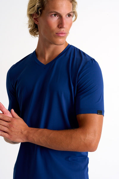62320-91-530 - Microfiber V-Neck T-Shirt S / 530 Blue