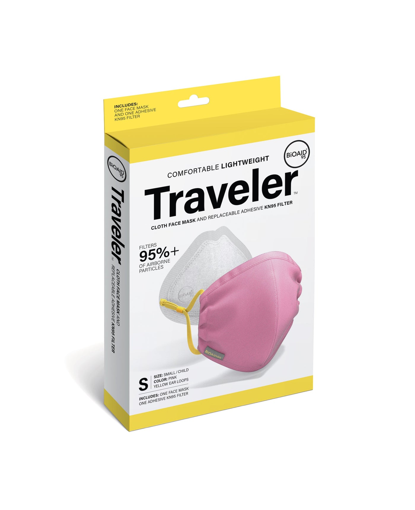 Traveler Mask + Replaceable Adhesive KN95 Filter - Small / Child