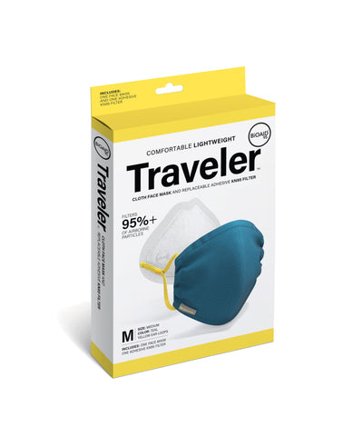 Traveler Mask + Replaceable Adhesive KN95 Filter - Medium
