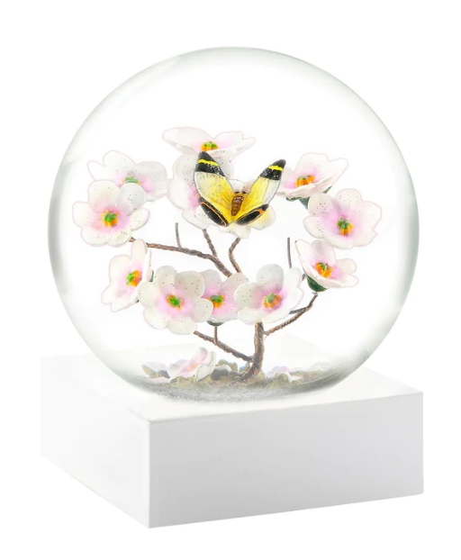Butterfly on Branch Snow Globe