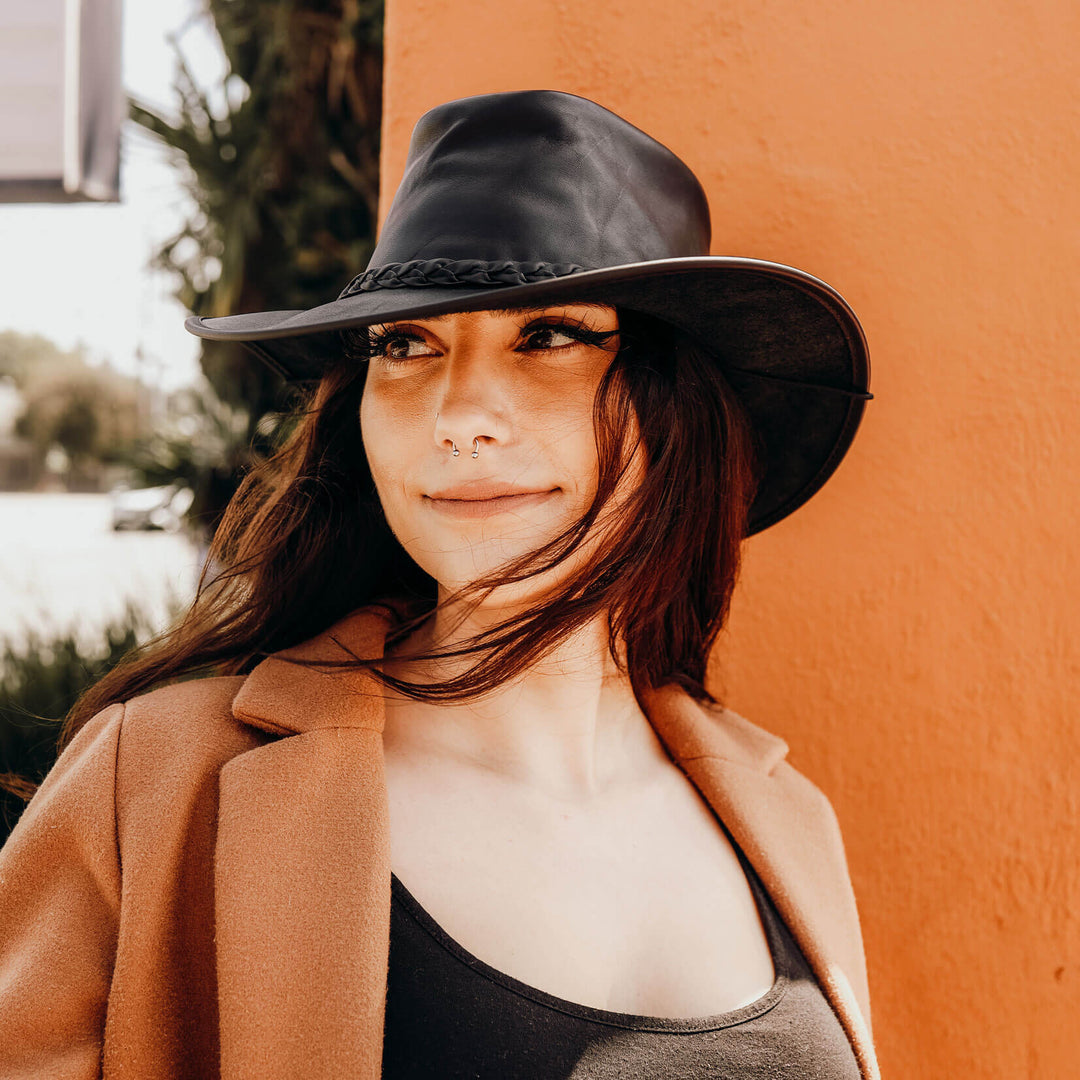 Crusher Outback Leather Hat