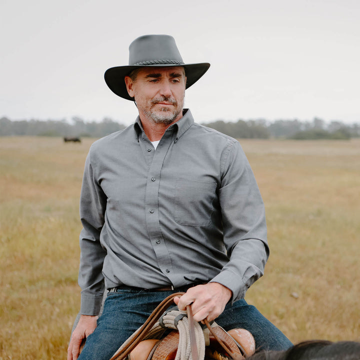 Crusher Outback Leather Hat